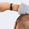 LE GRAMME - BRACELET RUBAN 41g ARGENT NOIR 925 LISSE BROSSÉ