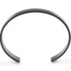 LE GRAMME - BRACELET RUBAN 41g ARGENT NOIR 925 LISSE BROSSÉ