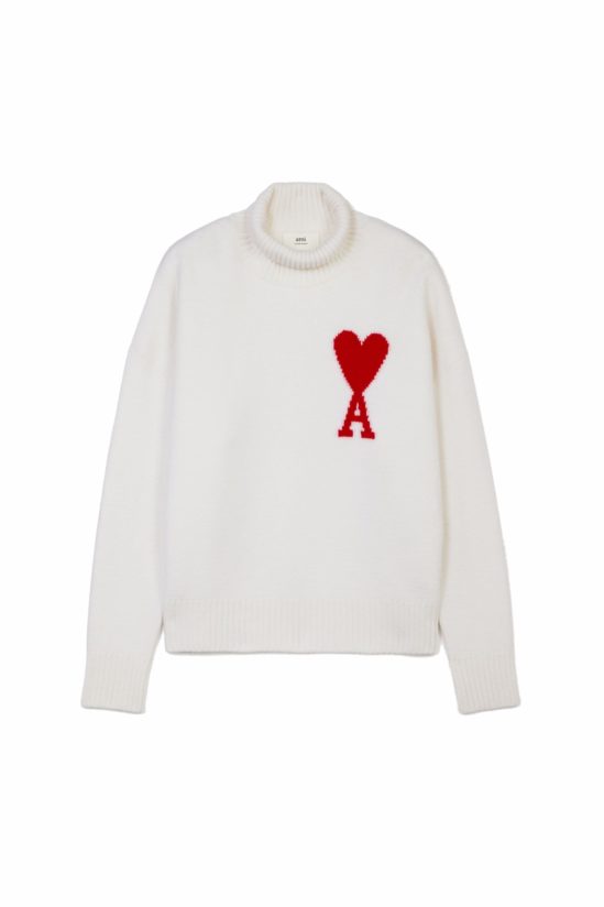 AMI - PULL OVERSIZE COL CHEMINÉE AMI DE CŒUR