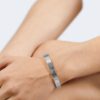 LE GRAMME - BRACELET RUBAN GUILLOCHÉ HONRIZONTAL 23g ARGENT 925 POLI