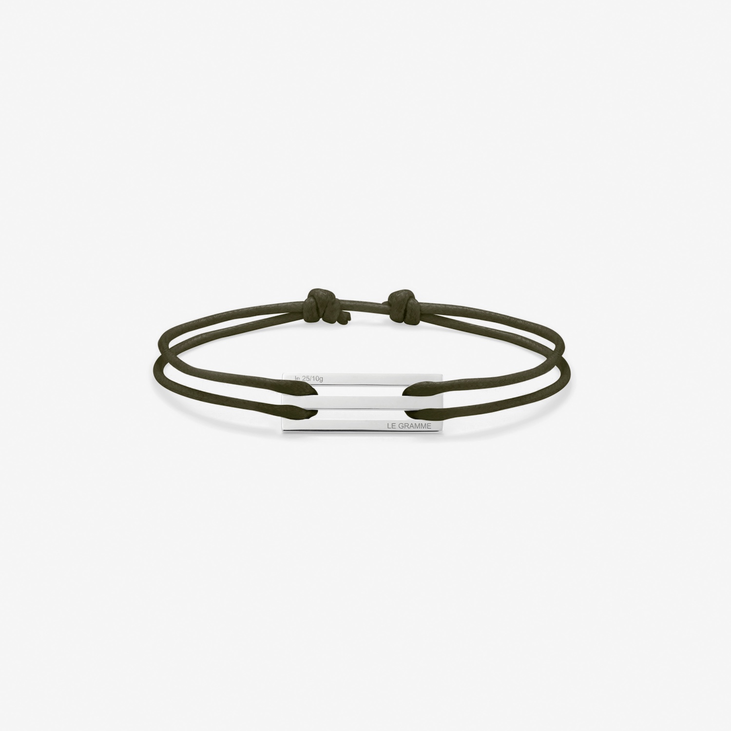 LE GRAMME - BRACELET CORDON 2,5g PERFORÉ ARGENT 925 LISSE POLI