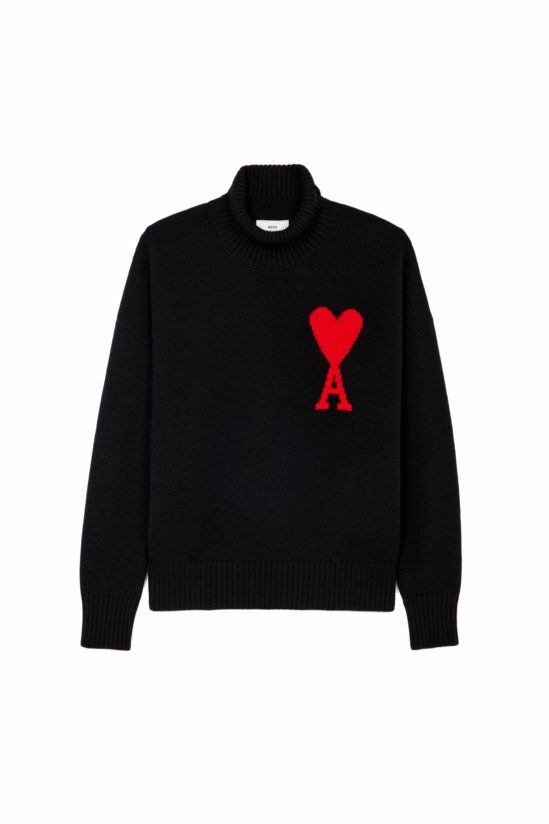 AMI - PULL OVERSIZE COL CHEMINÉE AMI DE CŒUR